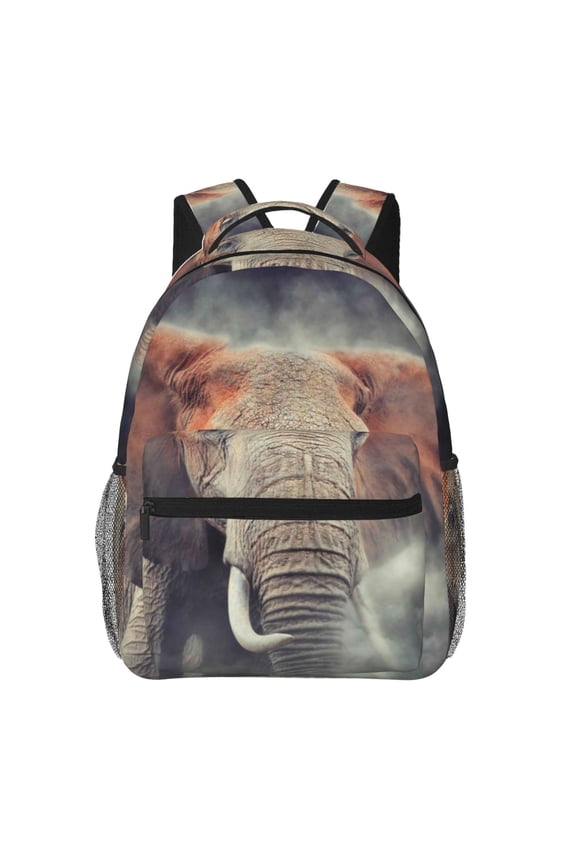 Elephant in Smoke Backpack, a stylish and functional choice for both men and women, is the perfect basic bookbag for college, work, or travel