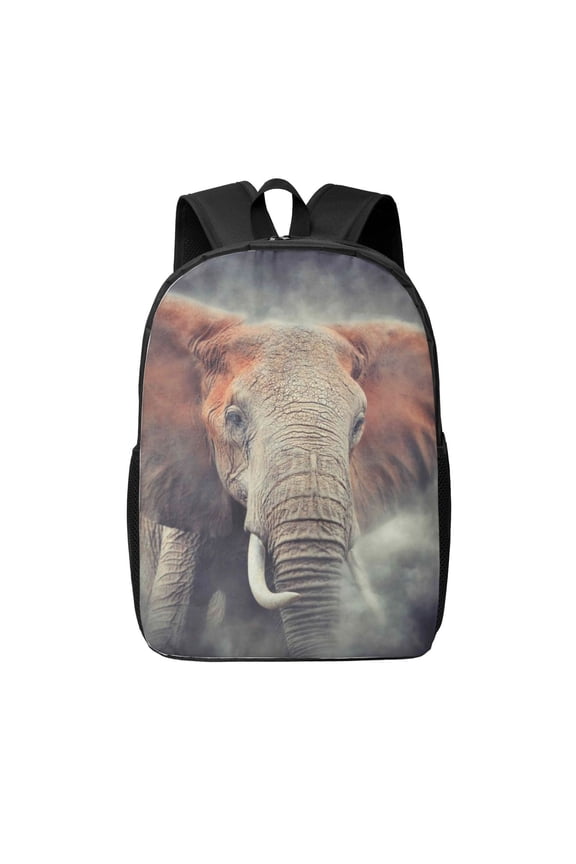 Elephant in Smoke print Travel Backpack, Large Computer Backpack for Men Women, College School Rucksack Book Bag