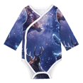 thumbnail image 1 of Xecao Enchanted Forest Stag Gathering Print Baby unisex-baby Cotton Long-sleeve Bodysuits-3 Months, 1 of 6