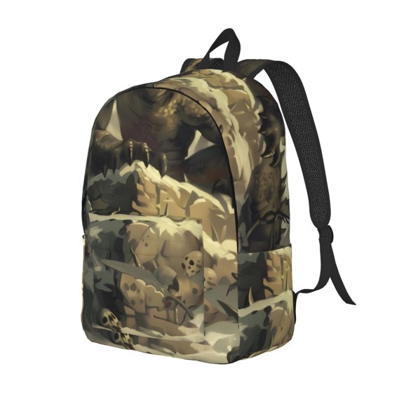 Xecao Epic Dragon Skull Scene for Canvas College Laptop Backpack, a Durable Rucksack for Both Men and Women, ideal for travel, school, and daily use Bag-Medium