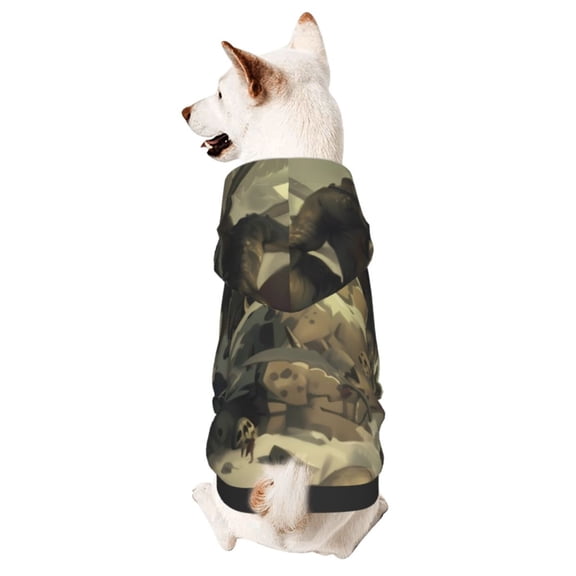 Xecao Epic Dragon Skull Scene Pattern Sweatshirts Winter Pet Dog Hoodie Puppy Coat Dog Sweaters Dog Clothes with Hat Dog Clothes Costume Outfit,Small Pets Wear-X-Large