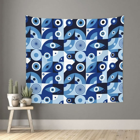 Xecao Evil Eye patten Tapestry 60x51 Inches Wall Hanging Poster Tapestry for Living Room Bedroom Home Decor