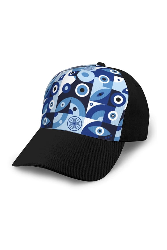 Evil Eye print unisex vintage washed baseball cap, a soft and adjustable hat perfect for any casual style.
