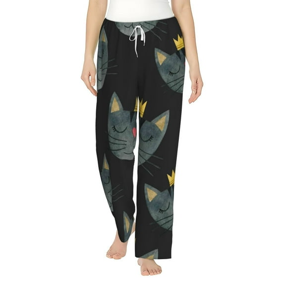 Xecao Faces Of The Cat Women's Straight Lounge Pajama Pants: The Epitome of Relaxed Sleepwear