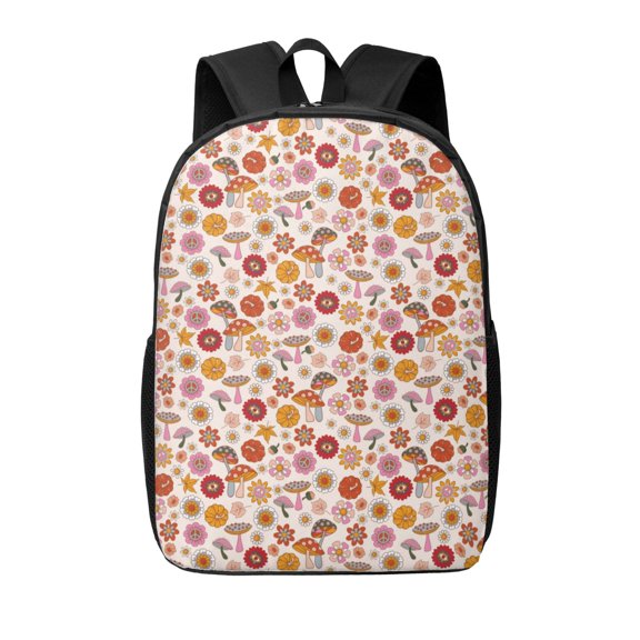 Xecao Fall 70s Groovy Hippie print Travel Backpack, Large Computer Backpack for Men Women, College School Rucksack Book Bag