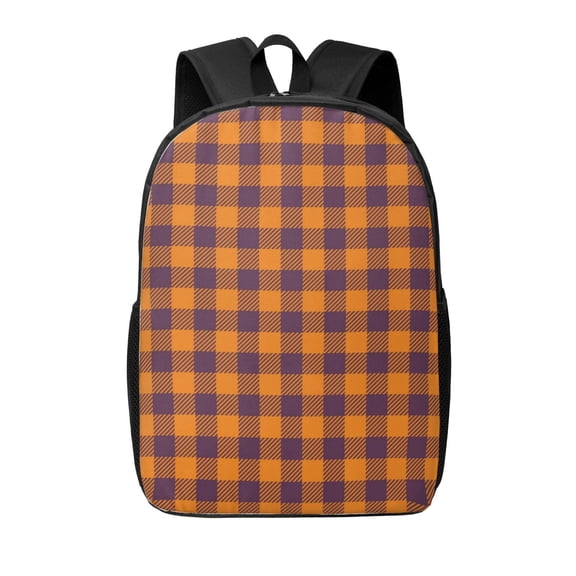 Xecao Fall Buffalo Plaid print Travel Backpack, Large Computer Backpack for Men Women, College School Rucksack Book Bag
