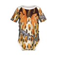thumbnail image 1 of Xecao Fall Farmhouse Pumpkins Pattern Baby Climbing Bodysuit Short Sleeve Onesie Unisex 0-12 Months Baby Shirt Newborn Outfits Crotch snap design-6 Months, 1 of 6