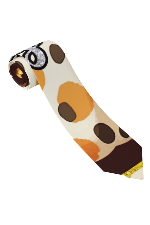 Fall Farmhouse Pumpkins Print Tie For Men Necktie Woven Jacquard Neck Ties,Classic Men's Tie