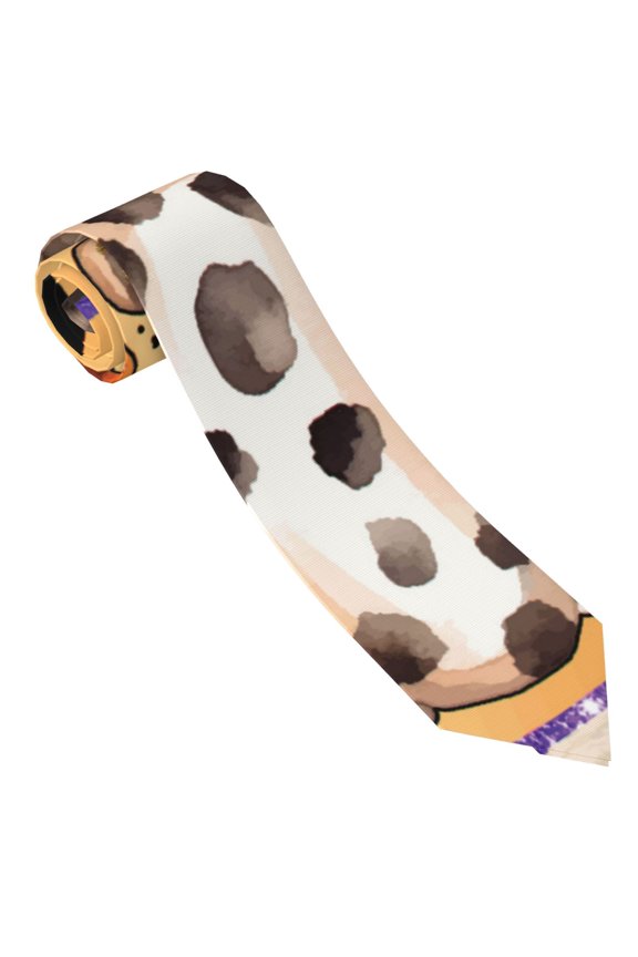 Fall Farmhouse Pumpkins1 Print Tie For Men Necktie Woven Jacquard Neck Ties,Classic Men's Tie