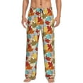 thumbnail image 1 of Xecao Fall Maple Leaves Men's Straight Lounge Pajama Pants: The Ultimate in Comfortable Sleepwear, 1 of 9