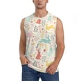 thumbnail image 1 of Xecao Fall Rabbit Print Men's Tank Top: Sleek Sleeveless Tee for Casual Sports and Beach Occasions-3X-Large, 1 of 7