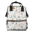 thumbnail image 1 of Xecao Fall Rabbit print Large Capacity Nappy Bag is a multi-functional waterproof travel backpack, perfect as a nursing bag or mummy backpack for women, 1 of 6