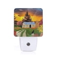 thumbnail image 1 of Xecao Fall Village Scenery for Night Light - a Wall-mounted LED Fixture with A Dusk-to-dawn Sensor, Ideal for Bedrooms, Bathrooms, Hallways, and Kitchens-US, 1 of 7