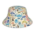 thumbnail image 1 of Xecao Famous Places Print Men and Women Night Reflective Hat Runner Cap Visor Bucket Hat Boonie Cap, 1 of 6