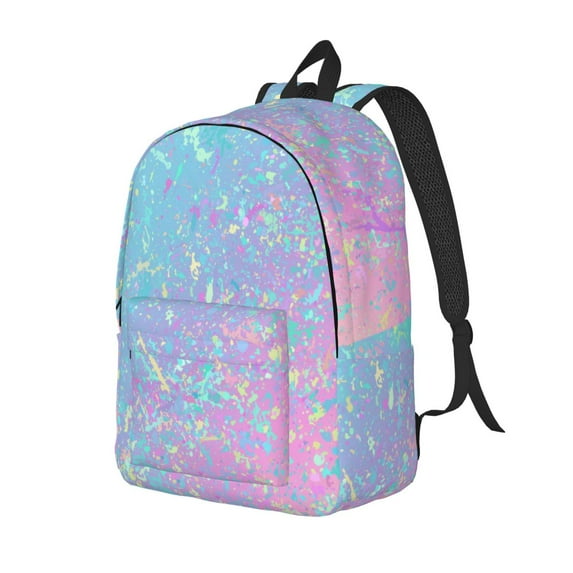 Xecao Fantasy Gradient Canvas College Laptop Backpack, a durable rucksack designed for both men and women, ideal for travel, school, and daily use-Medium