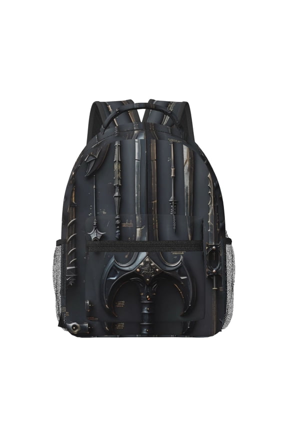 Fantasy Medieval Weaponry Print Casual Backpack: A Computer Backpack Ideal for Men and Women, Perfect for College, School, or Daily Travels-One Size