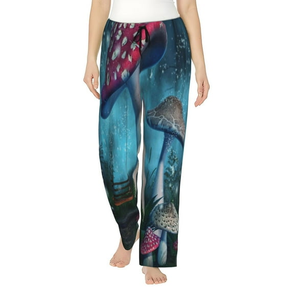 Xecao Fantasy Mushrooms Women's Straight Lounge Pajama Pants: The Epitome of Relaxed Sleepwear