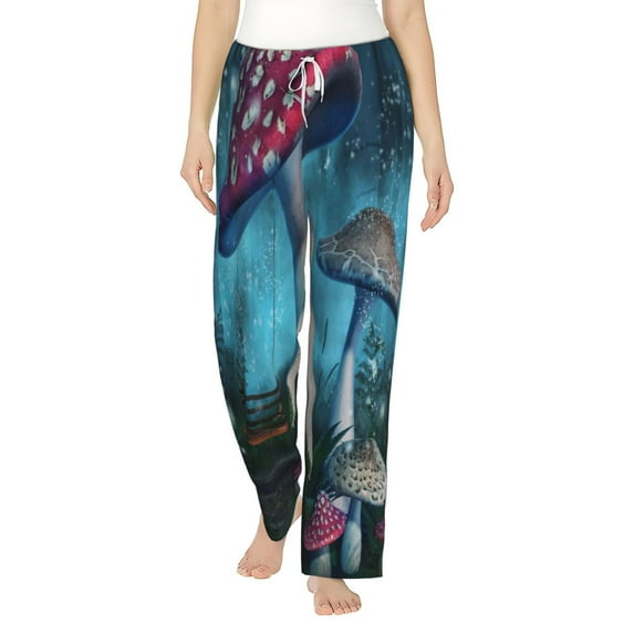 Xecao Fantasy Mushrooms Women's Straight Lounge Pajama Pants: The Epitome of Relaxed Sleepwear