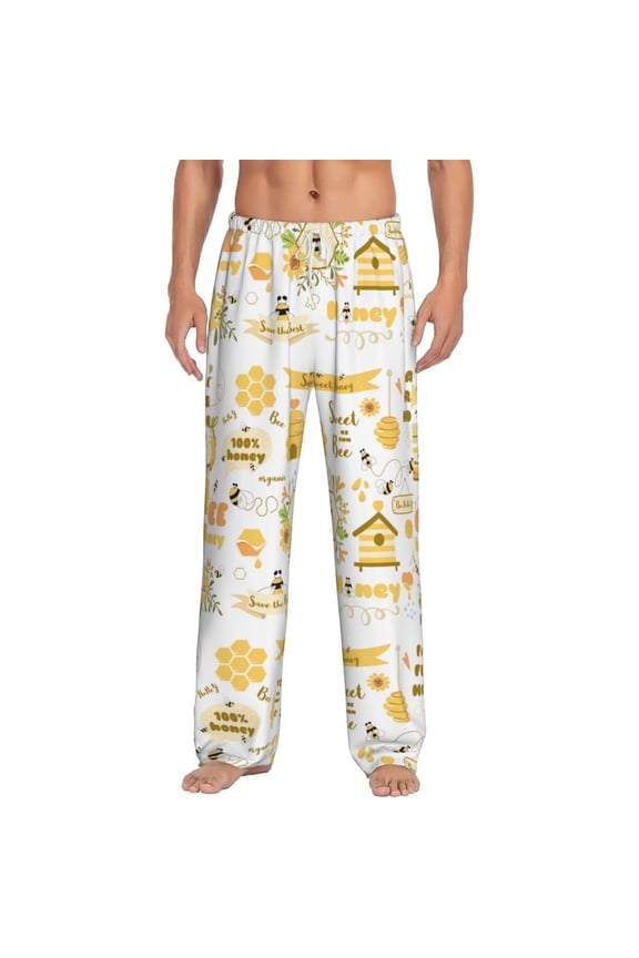 Farm Bee Cute Honey Men's Straight Lounge Pajama Pants: The Ultimate in Comfortable Sleepwear