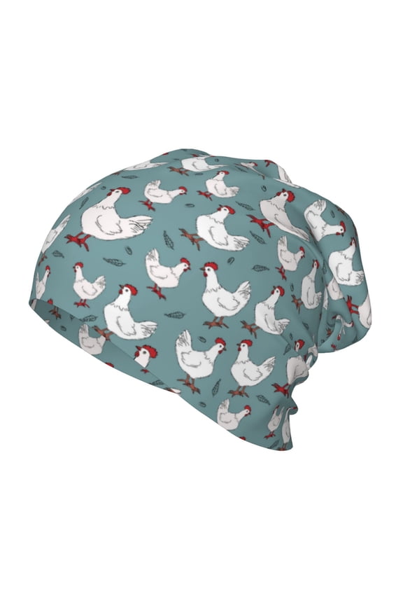 Farm Birds Print Beanie Hat Toddler Girls Boys, Baby Hats Winter Warm Knitted Thermal, Kids Winter Caps