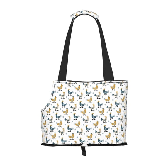 Xecao Farm Roosters for Cat Carrier Small Dog Handbag: The Ideal Travel Companion for Your Pet