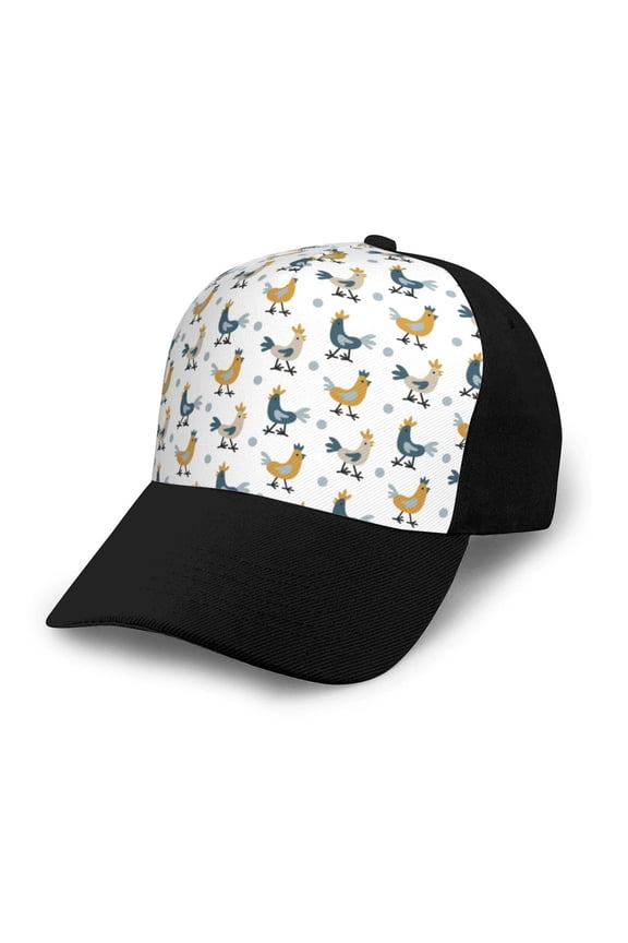 Farm Roosters print unisex vintage washed baseball cap, a soft and adjustable hat perfect for any casual style.
