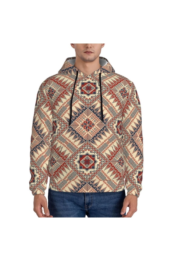 Fashion Tatreez (3) Pattern Men's Adult Pullover Hoodie,Hooded Sweatshirt-XX-Large
