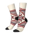 thumbnail image 1 of Xecao Fashion Tatreez Pattern Sport Socks for Women and Men Crew Socks Sporty Calf Socks Casual Socks, 1 of 6