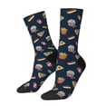 thumbnail image 1 of Xecao Fast Food Pattern Sport Socks for Women and Men Crew Socks Sporty Calf Socks Casual Socks, 1 of 6