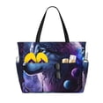 thumbnail image 1 of Xecao Feathered Wolf for versatile beach bag for women includes zipper pockets and waterproof material, ideal for vacations and adventures., 1 of 7