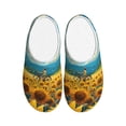 thumbnail image 1 of Xecao Field Bicycle Young Sunflower Print Cotton Slippers Fuzzy Warm Cozy Slippers Non Slip House Slippers For Indoor Outdoor Cotton Slippers House Slippers-11, 1 of 7