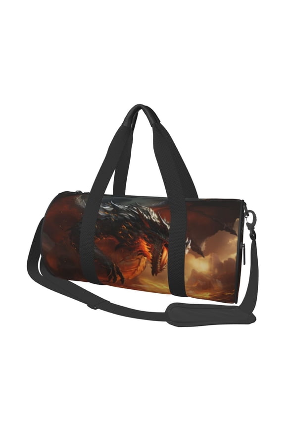 Fiery Dragon Of Chaos Print Travel Duffle Bag, Bag Carry On Tote Bags for Women, Travel Sport Gym Bag for Men, Hospital Bag for Labor and Delivery