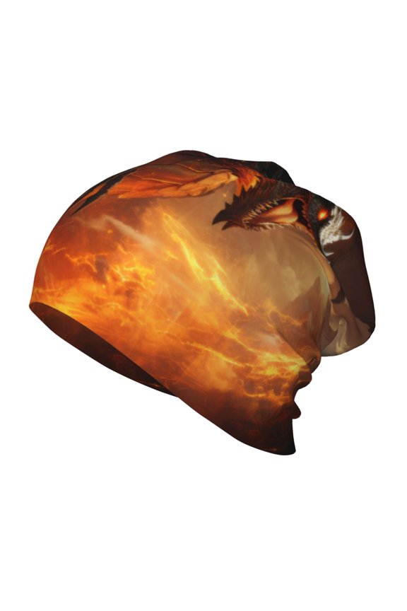 Fiery Dragon Of Chaos Print Beanie Hat Toddler Girls Boys, Baby Hats Winter Warm Knitted Thermal, Kids Winter Caps