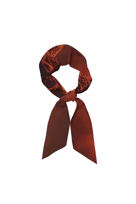 Fiery Dragons Castle Attack Pattern Large Satin Head Scarf - Satin Hair Scarves Silk Bandana Scarf Headscarf Silk Feeling Scarf for Women