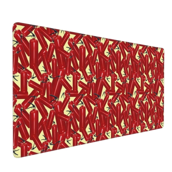 Xecao Fire Extinguisher Print Large Mouse Pad, 16x35.5in Mousepad, Professional Non-Slip Rubber Base Big Mouse Pad, Mouse Pad for Gaming & Office Full Desk Mouse Pad