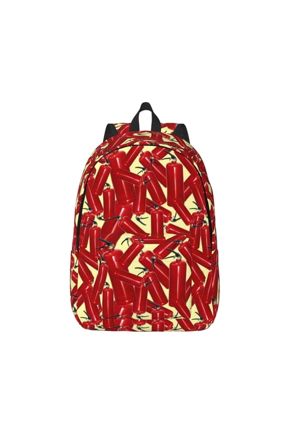 Xecao Fire Extinguisher for Canvas College Laptop Backpack, Durable Rucksack Travel Notebook Bag School Backpack Book Bag for Men Women