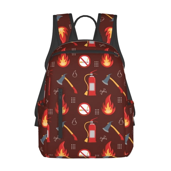 Xecao Fire Extinguisher print Backpack For women men Aesthetic Lightweight Travel Daypack Simple Cute Backpack For Bookbag