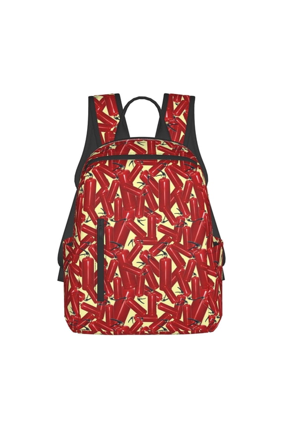 Fire Extinguisher print Backpack For women men Aesthetic Lightweight Travel Daypack Simple Cute Backpack For Bookbag