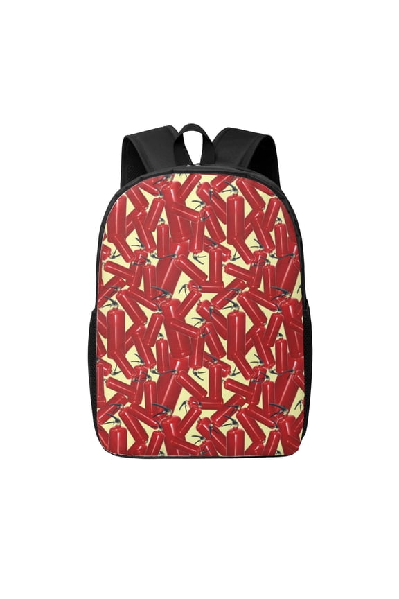 Fire Extinguisher print Travel Backpack, Large Computer Backpack for Men Women, College School Rucksack Book Bag