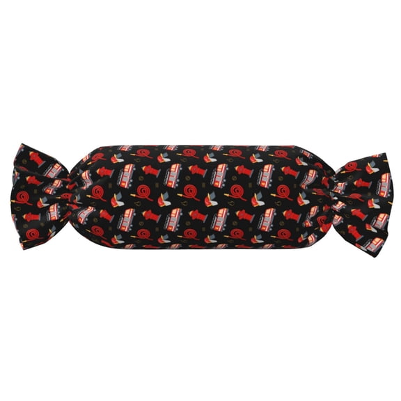 Xecao Fire Fighting Print+Candy-Inspired Plush Pillow for Men Women Suitable for Beds, Sofas, Game Rooms Drawstring Closure