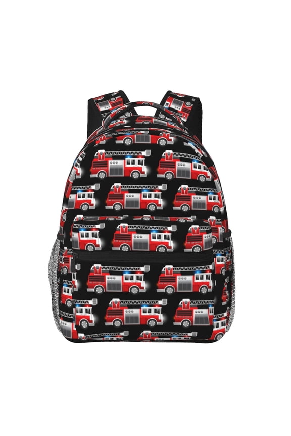 Fire and Rescue Truck Backpack, a stylish and functional choice for both men and women, is the perfect basic bookbag for college, work, or travel