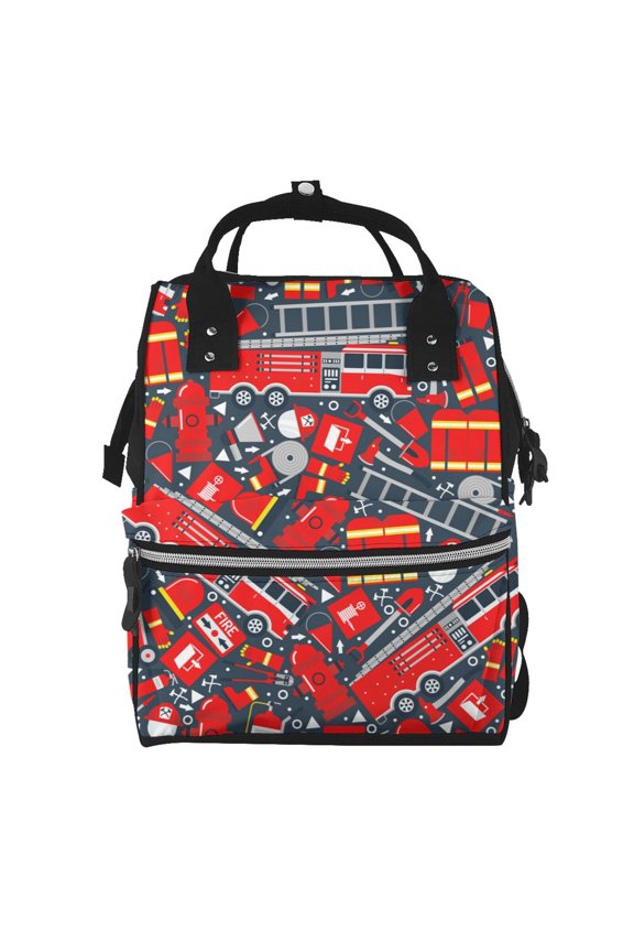Fire Sign print Large Capacity Nappy Bag is a multi-functional waterproof travel backpack, perfect as a nursing bag or mummy backpack for women