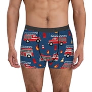 Xecao Fire Truck 1 Print Mens Underwear Boxer Briefs Pack - Your ComfortSoft, Moisture-Wicking, and Breathable Choice for Mens Underwear-Small