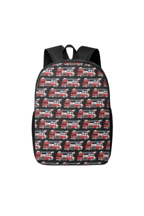 Fire and Rescue Truck print Travel Backpack, Large Computer Backpack for Men Women, College School Rucksack Book Bag