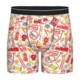 thumbnail image 1 of Xecao Firefighter Icons Print Boxer Briefs for Men's Stretch Moisture-Wicking Underwear, Mid-Rise Classics breathable fabric, 1 of 7