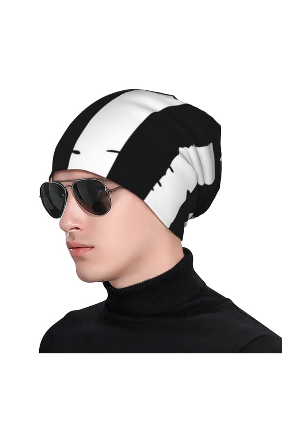 Firefighters USA Flag Print Beanie Knitted Hat for Men Women, Winter Fashion Knit Cuffed Caps Unisex