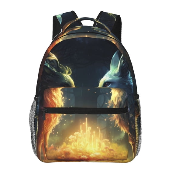 Xecao Firefly Forest Fox Backpack, a stylish and functional choice for both men and women, is the perfect basic bookbag for college, work, or travel