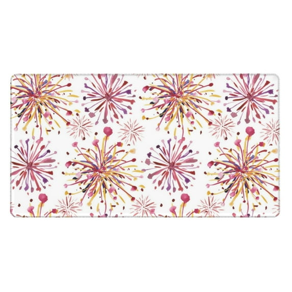 Xecao Fireworks for Waterproof Mouse Pad - Extended Contour Mouse Mat, Large Gaming Mousepad Laptop Keyboard Mat with Non-Slip Rubber Base