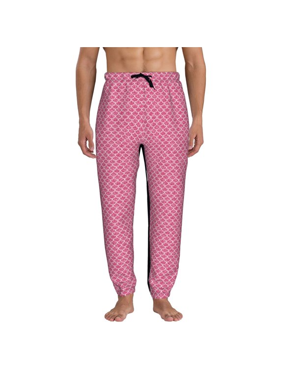 Fish Scales Print Active Tech Joggers for Men, Mens Sweatpants Lounge Pants with Pockets-Large