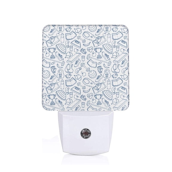 Xecao Fitness Guru for Night Light - a Wall-mounted LED Fixture with A Dusk-to-dawn Sensor, Ideal for Bedrooms, Bathrooms, Hallways, and Kitchens-US